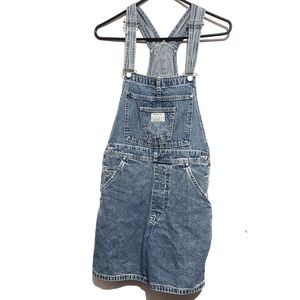 vtg rare levis jean short overall white tab